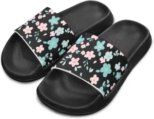 Children's Slippers Beach Sandals Slide Sandals Filp-Flops for Kids Girls Gift for Daughters Little Sisters Black