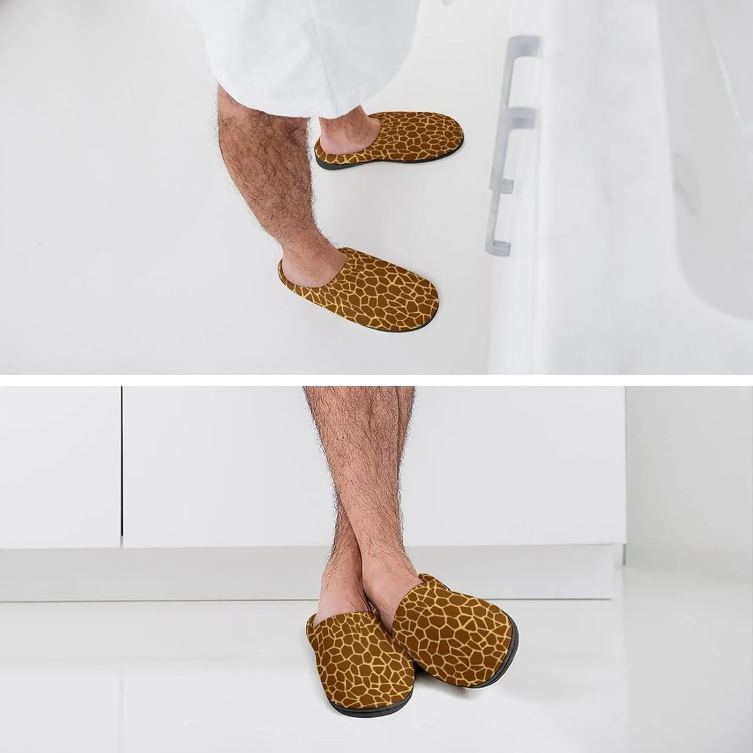 Christmas House Slippers For Woman Mens Memory Foam Bedroom Slippers Indoor Outdoor Slip-On Shoes Funny Fall Slippers
