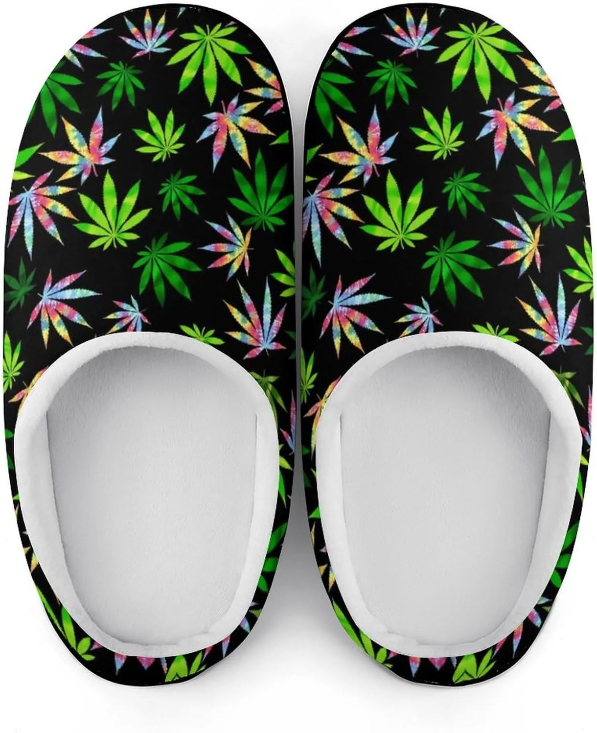 Christmas Slippers For Women Men Cotton House Slippers Hard Sole Comfy Clog Slippers Warm Slip-On Shoes Indoor Outdoor