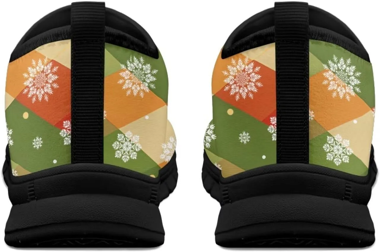 Christmas Sneakers for Women Soft Slip On Low Top Sneakers Casual Non-Slip Lightweight Athletic Walking Shoes for Teen Girls US 5.5-11.5