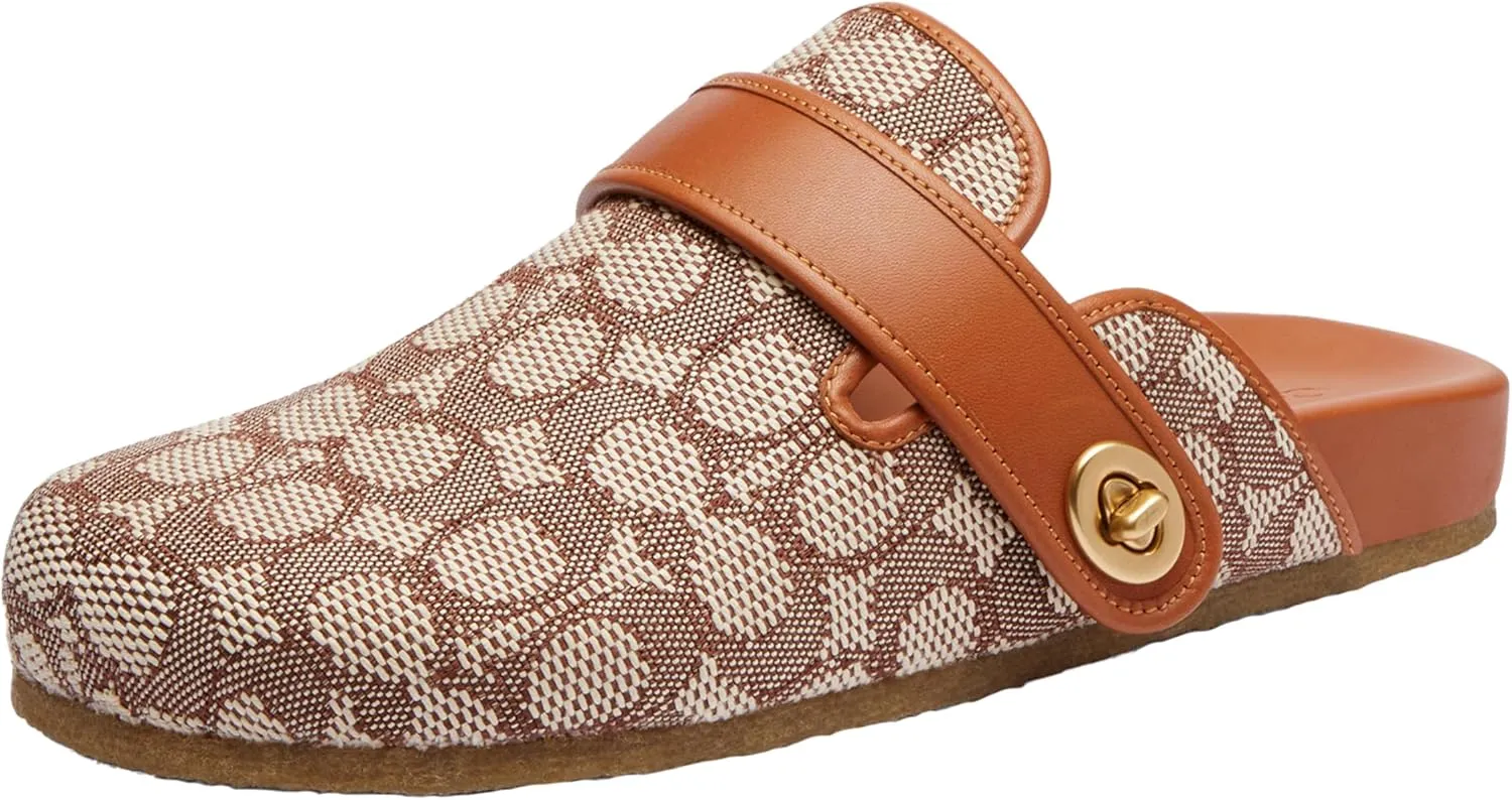 Coach Women's Blake Signature Textile Jacquard Clog