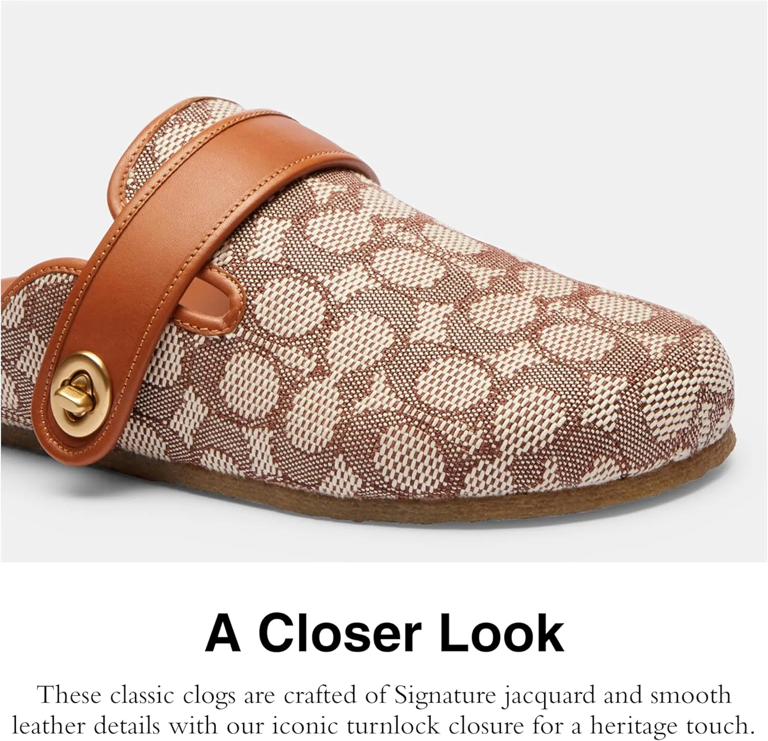 Coach Women's Blake Signature Textile Jacquard Clog