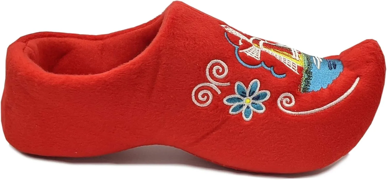 Comfy Dutch Clog Slippers - Red