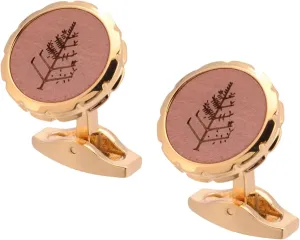 CufflinksRound Wooden Cufflinks Wood Carved Sequoia Cufflinks Men's K Gold Wood Cufflinks-A