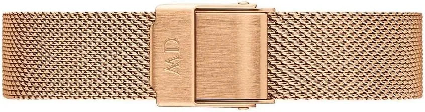 Daniel Wellington Petite Rose Gold Watch Strap - 12mm Mesh Metal Watch Band for Women, 316L Stainless Steel, Soft & Lightweight, PVD Plated Rose Gold, Sliding Clasp