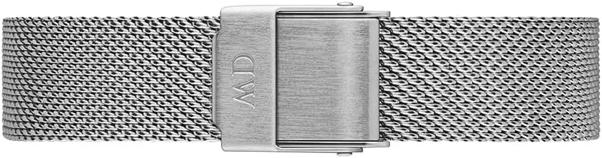 Daniel Wellington Petite Silver Watch Strap - 12mm Mesh Metal Watch Band for Women, 316L Stainless Steel, Soft & Lightweight, Sliding Clasp