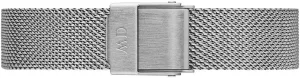 Daniel Wellington Petite Silver Watch Strap - 12mm Mesh Metal Watch Band for Women, 316L Stainless Steel, Soft & Lightweight, Sliding Clasp