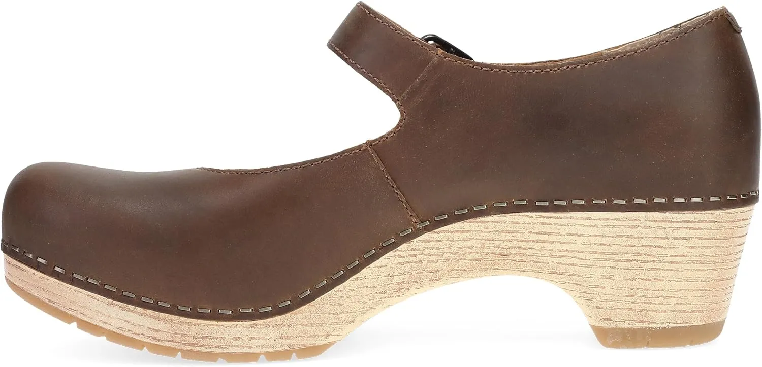 Dansko Lilah Mary Jane Clog for Women - Linings from Recycled Materials and Leather for Breathability- Lightweight Rubber Outsole for Long-Lasting Wear