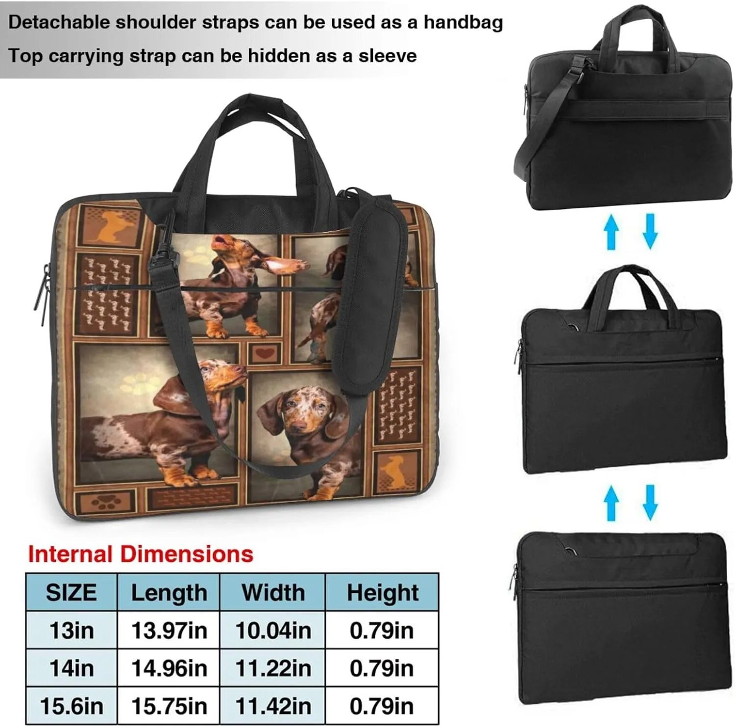 Dapple Dachshund Dog Gift Shoulder bag Carrying Case bag Sleek Design Durable and Water-Repellent