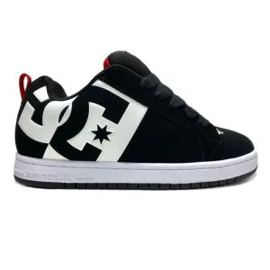 DC SHOES COURT GRAFFIK SQ BLACK WHITE RED TRAINERS (UK 11.5)