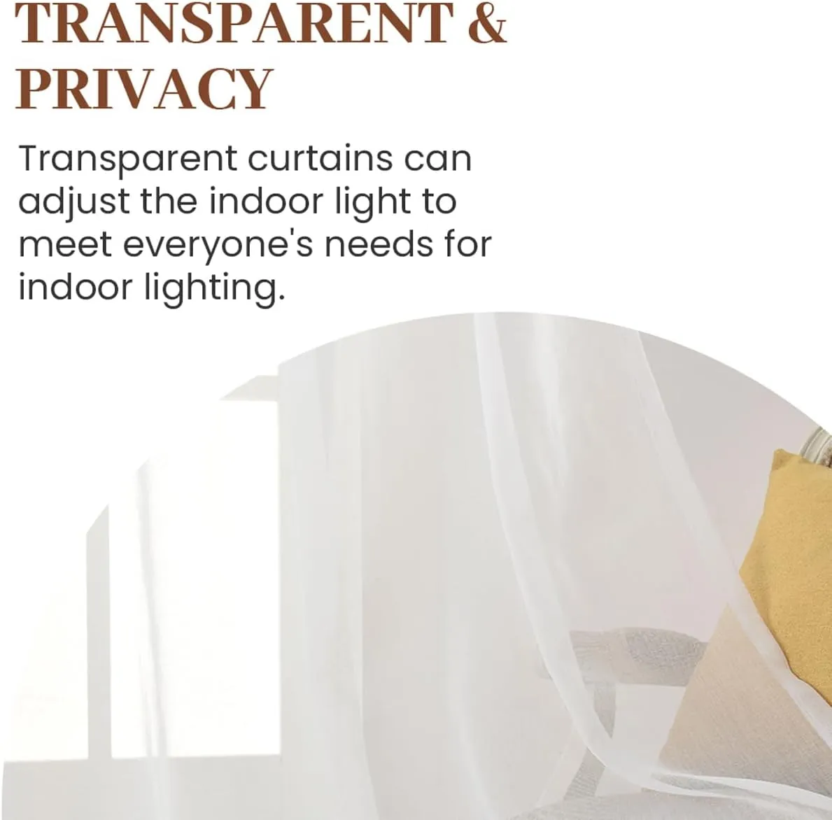 Dreaming Casa Solid Sheer Curtains Draperies White Rod Pocket 2 Panels 52" W x 96" L