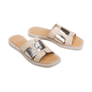 EOS - MISAKI SLIDES LEATHER Nude