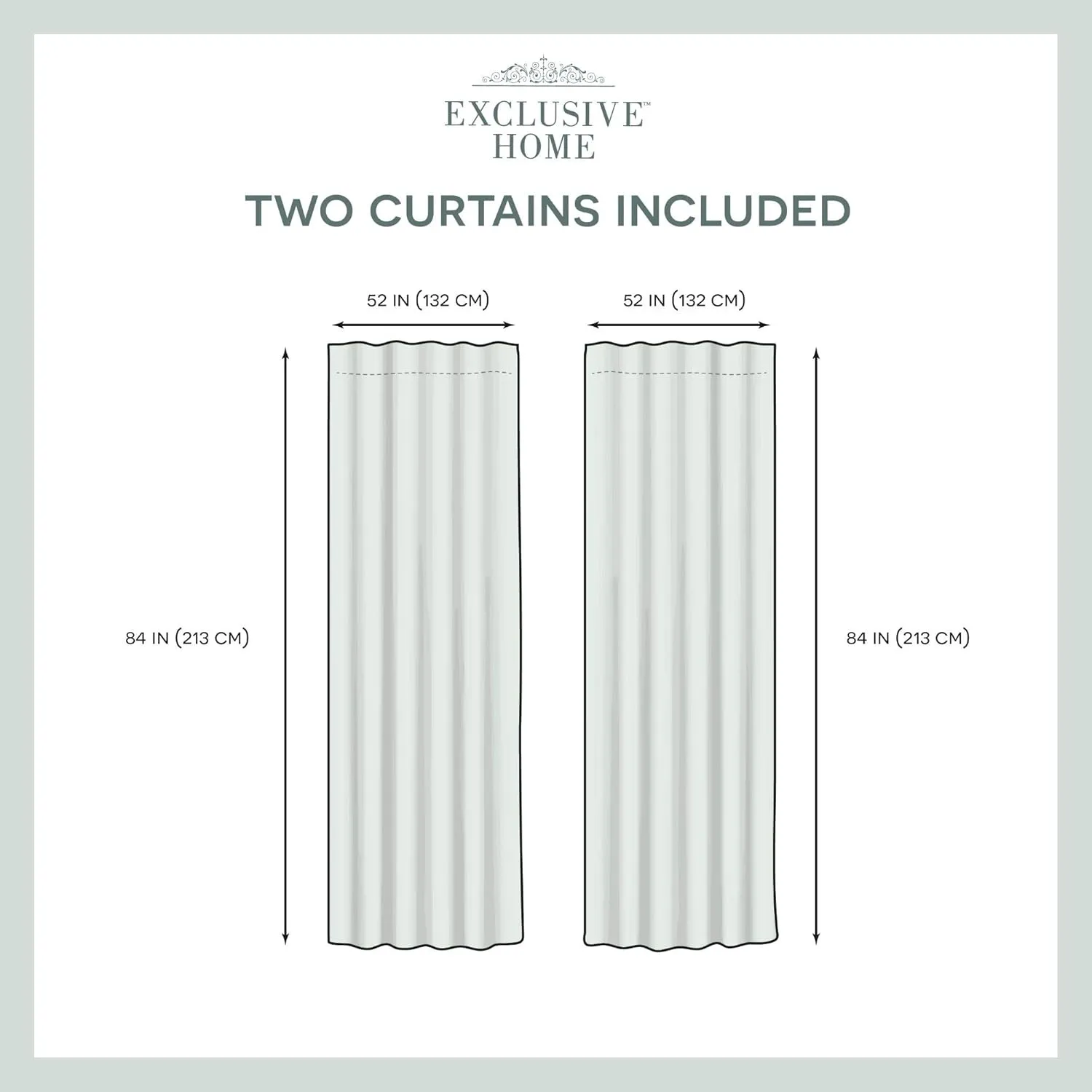 Exclusive Home Curtains Exclusive Home Catarina Layered Solid Room Darkening Blackout and Sheer Hidden Tab/Rod Pocket Top Curtain Panel Pair, 52x84, Winter 2 Count
