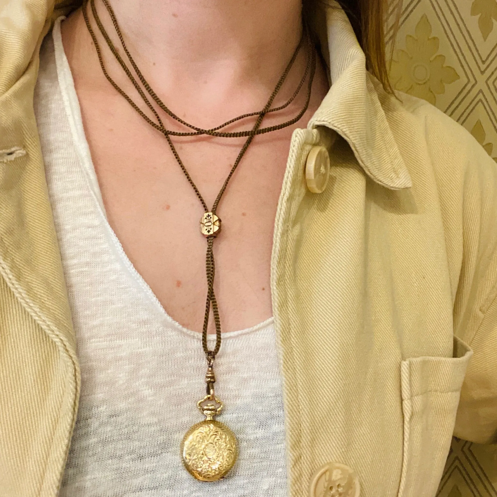 Extra Long Woven Hair Watch Hook Slide Chain