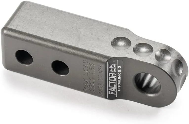 Factor 55 00020-06 Hitchlink 2.0 Rated at 9500 lb Ultimate Failure at 51,000 lb Convert Your Vehicles Hitch Receiver into a Recovery Point. Ideal for 4x4 Off Road Adventures – Gray