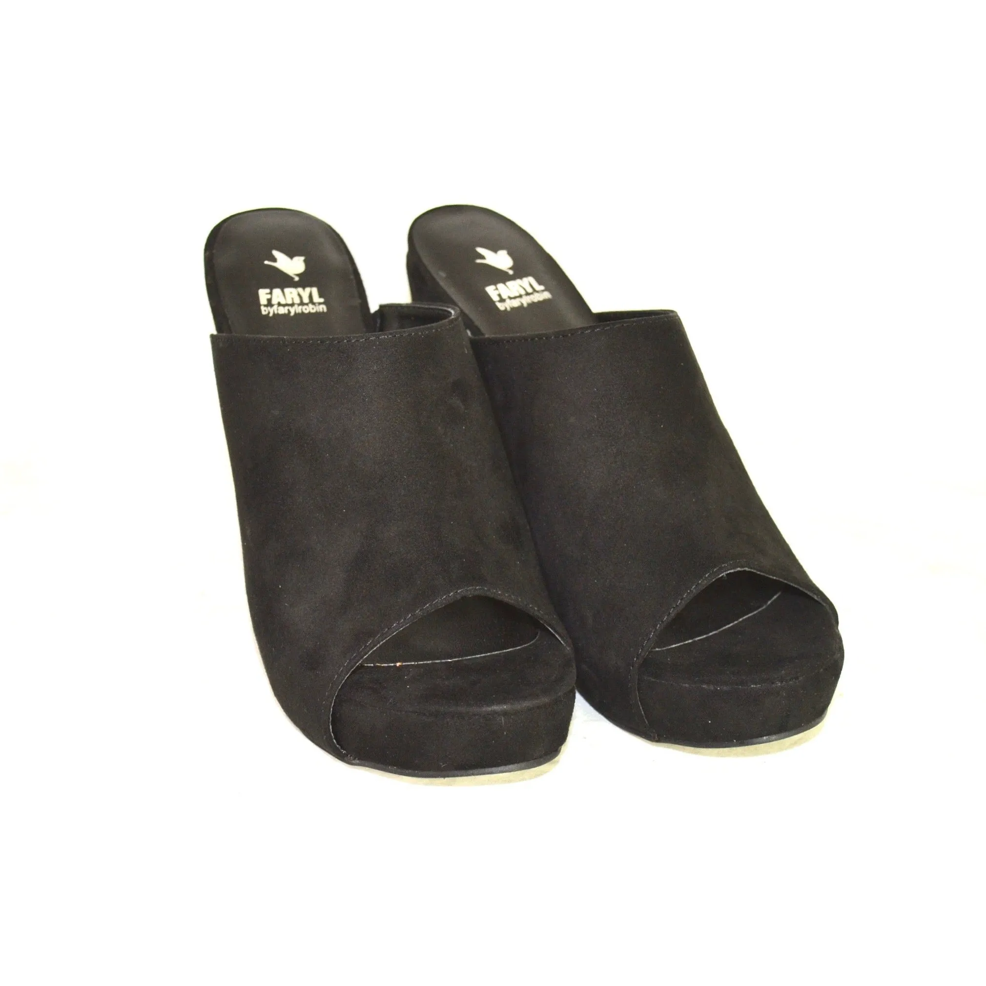 Faryl Women's Faux Suede Mule - Black - Size 7.5