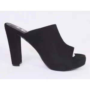Faryl Women's Faux Suede Mule - Black - Size 7.5