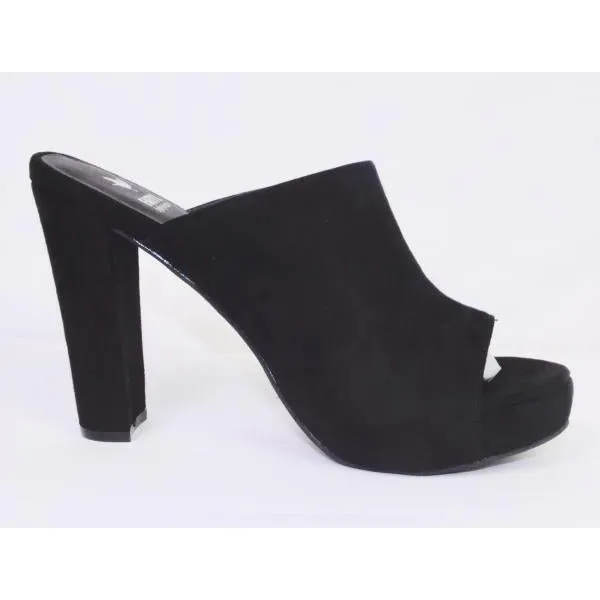 Faryl Women's Faux Suede Mule - Black - Size 7.5