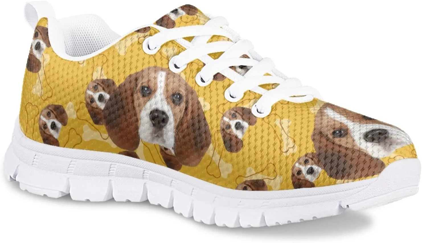 Funny Cat Dog Print Tennis Shoes for Girls and Boys Lightweight Mesh Casual Athletic Running Shoes