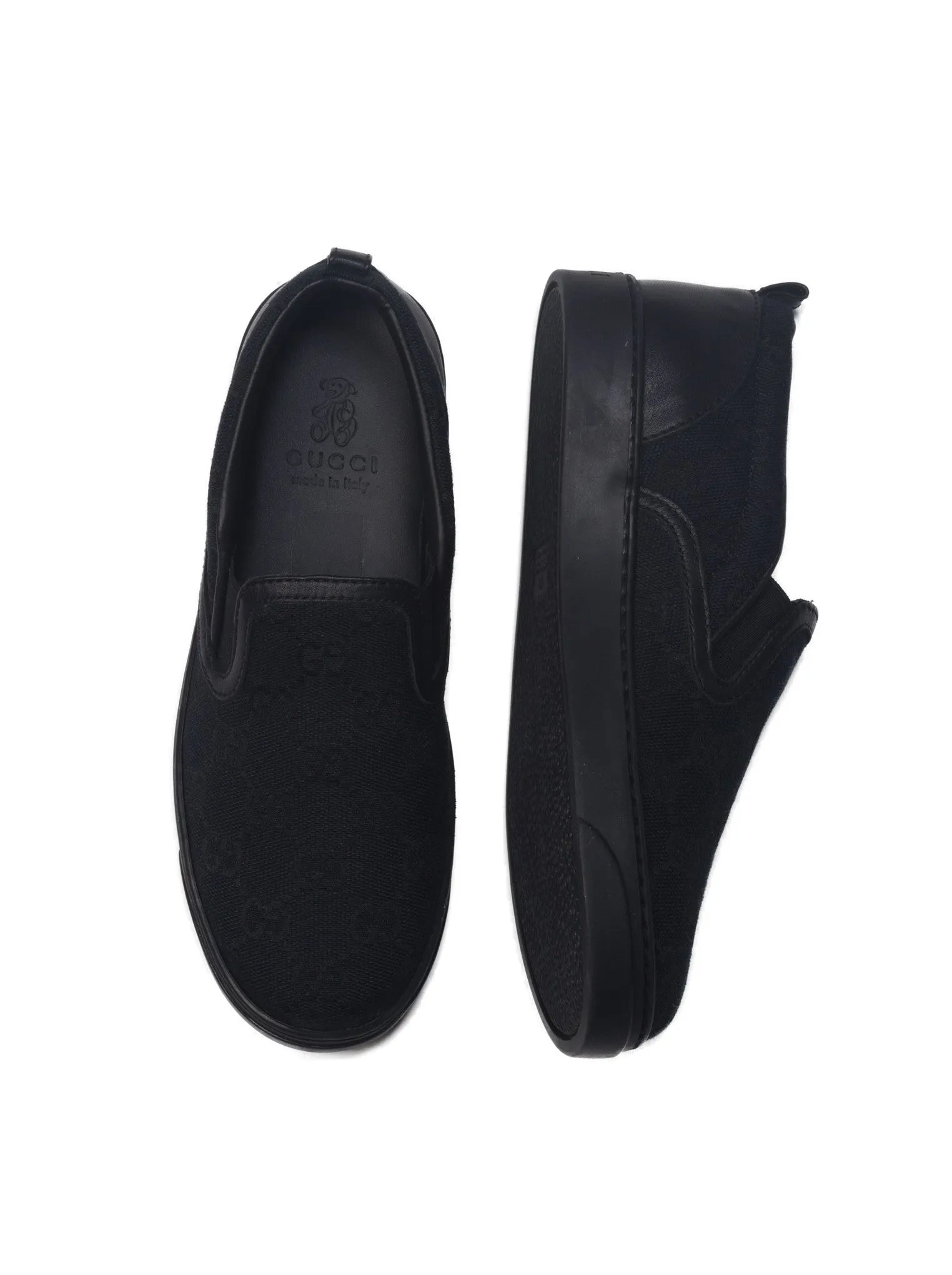 GG Print Slip-On Sneaker - Black