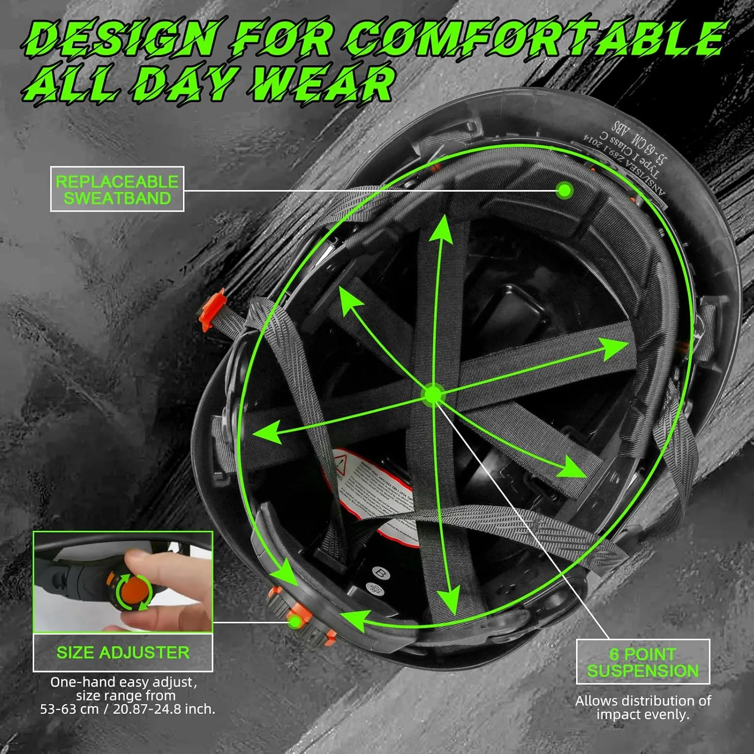 GREEN DEVIL Safety Hard Hat with Tinted & Clear Visor Vented Construction Helmet Cascos de Construccion ABS Work hardhats for Men
