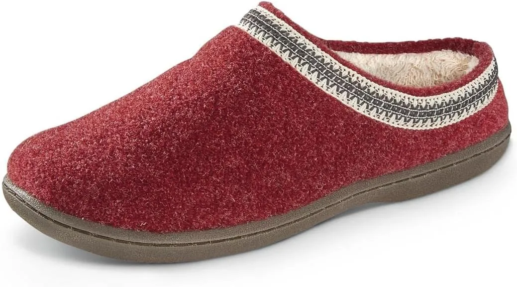 Guide Gear Women’s Wool Clog House Slippers, Indoor and Outdoor, Ladies Bedroom Slippers