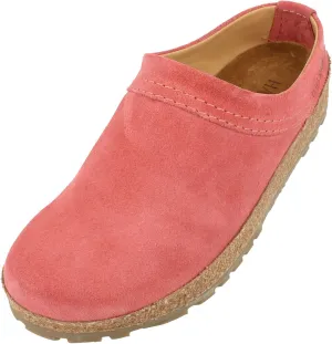 HAFLINGER Malmö Elegant Leather Clog with Rubber Sole and Cork Latex Footbed