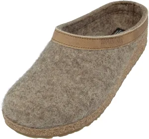 HAFLINGER Men's Wool Felt Open Back Slippers