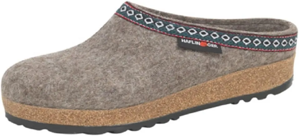 HAFLINGER Unisex, Grizzly Classic Wool Clog Earth