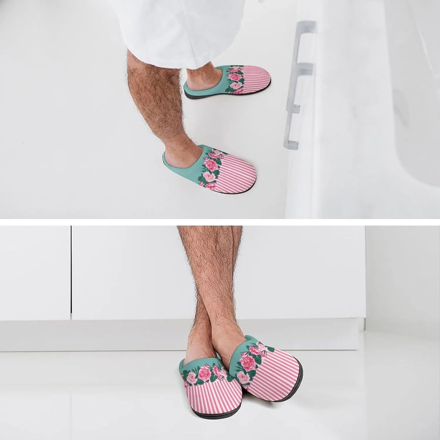 Halloween Checkered Clog Slippers For Men Non-Slip House Slippers Women's Cotton Slippers Slip-On Shoes Indoor Outdoor