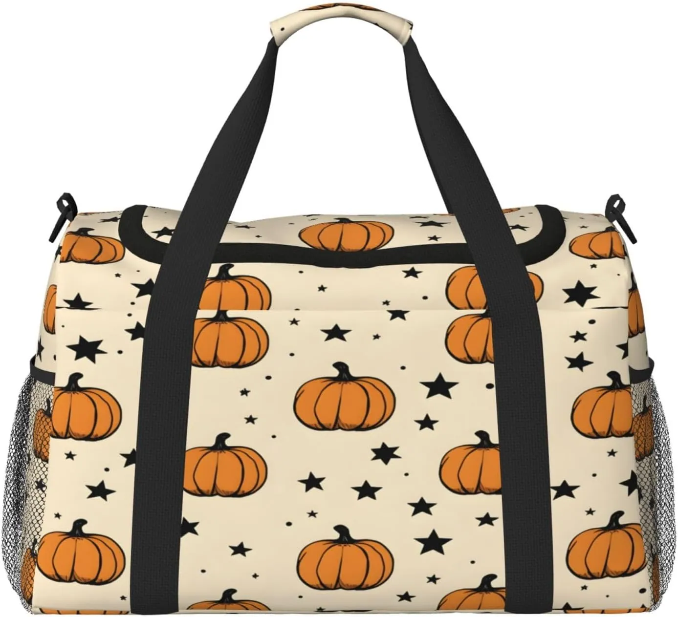 Halloween Pumpkins Travel Duffel Bag with Strap Multi Pockets Sports Bag Handbag Large Shoulder Bag for Gym Weekend Fitness Camping