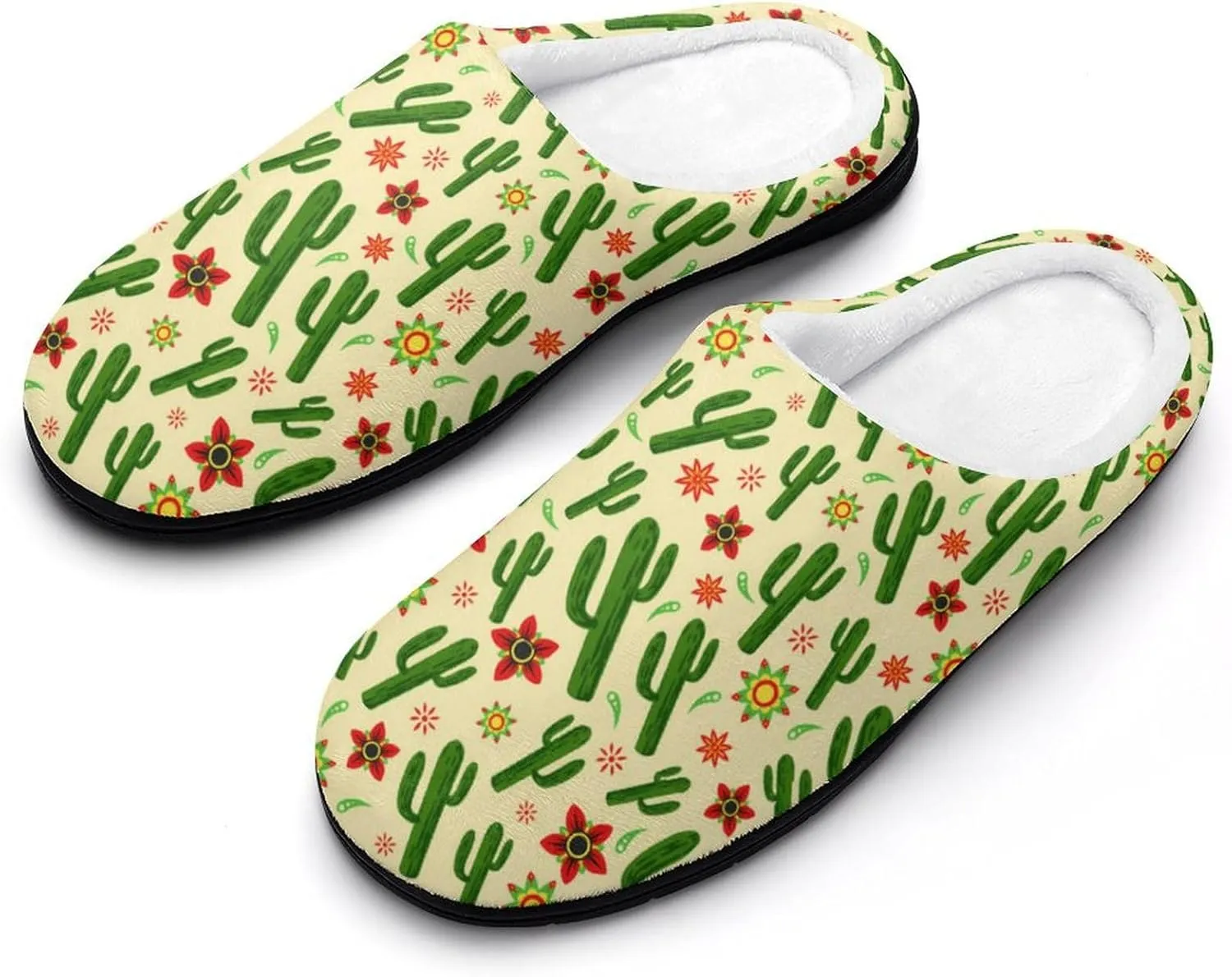 Halloween Slippers For Women Warm Cotton House Slippers Hard Sole Comfy Clog Slippers Slip-On Shoes Indoor Outdoor