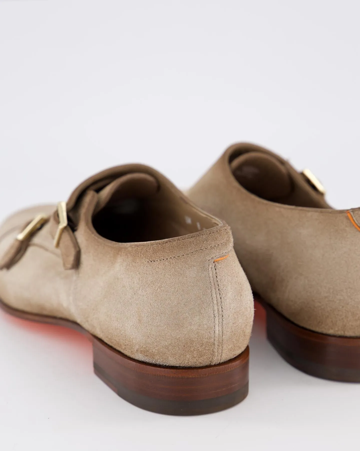 Heren Double Buckle Loafer Beige