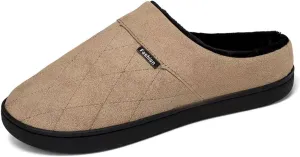 High-Density Mens Clog Slippers Two-Tone Cotton-Blen, Memory Foam bottom Warm House Slippers Suitable for Walking in the Park and Relaxing at Home.