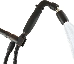 High Sierra Showerheads® - Solid Metal Handheld Shower Head Kit with Slip-Free Grip. Includes Handheld Shower Head, Trickle Valve, Hose with Silicone Inner Tube, and Holder. 2.0 GPM. Oil Rubbed Bronze