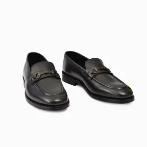 Horsebit Black Loafers Goodyear Welted Shoes