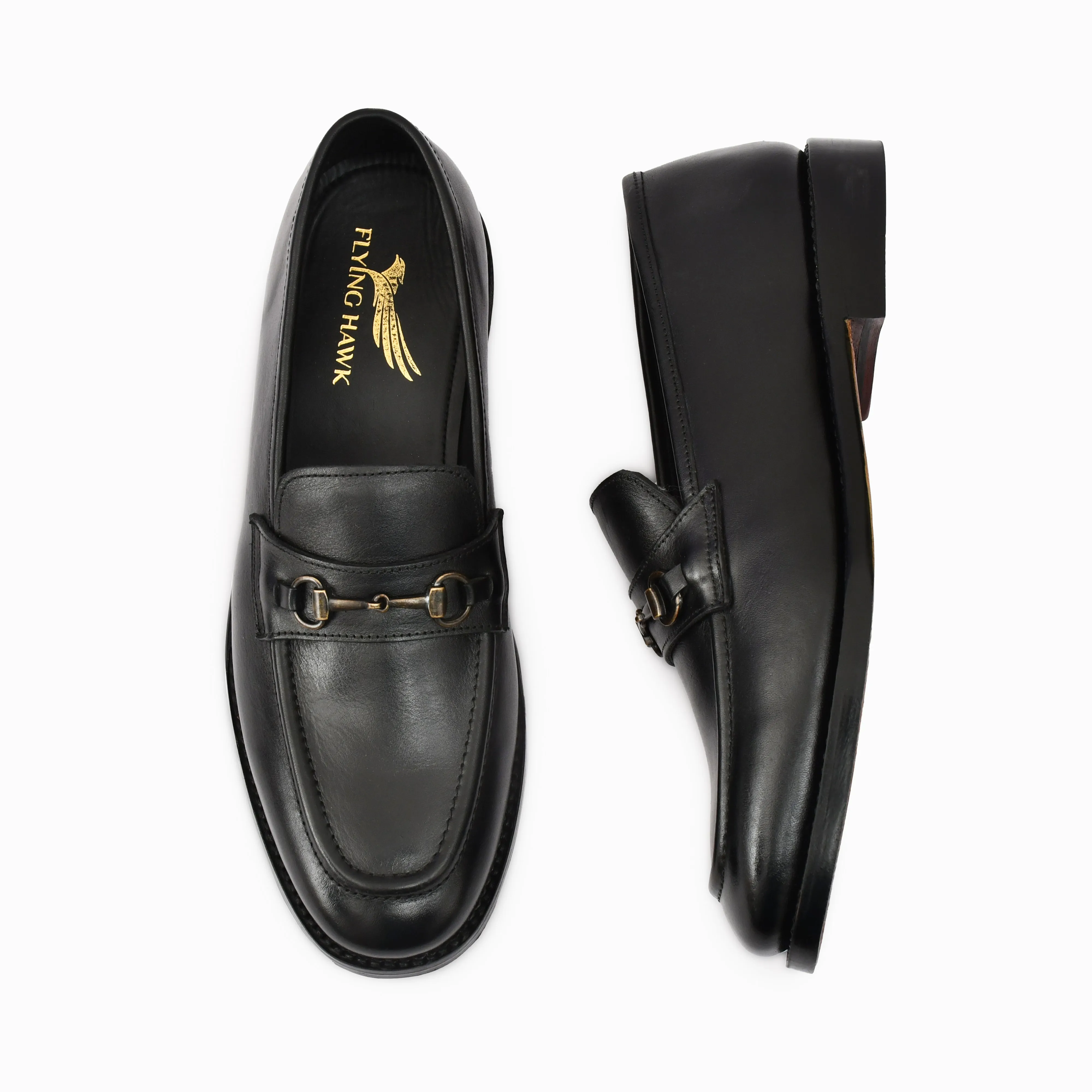 Horsebit Black Loafers Goodyear Welted Shoes