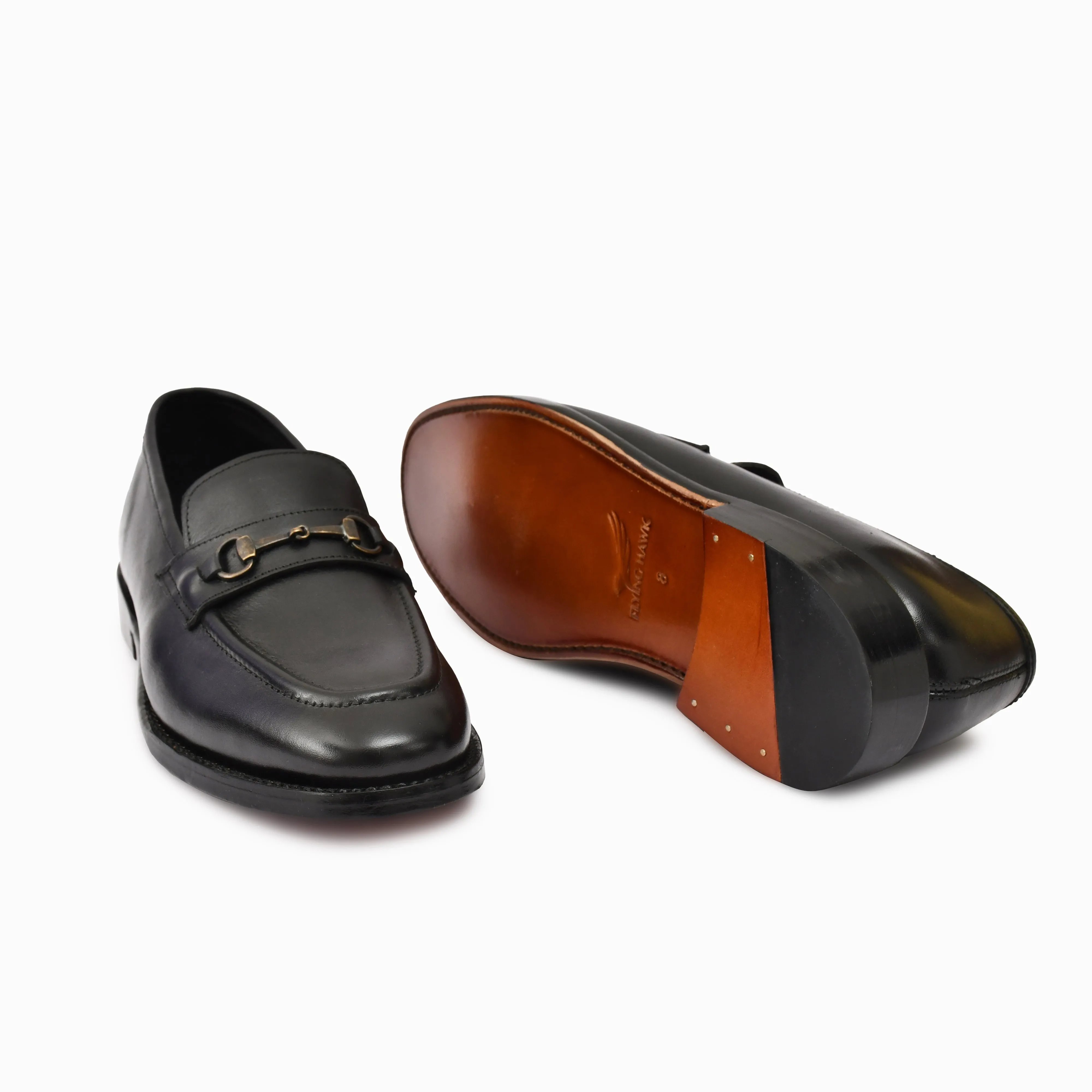 Horsebit Black Loafers Goodyear Welted Shoes