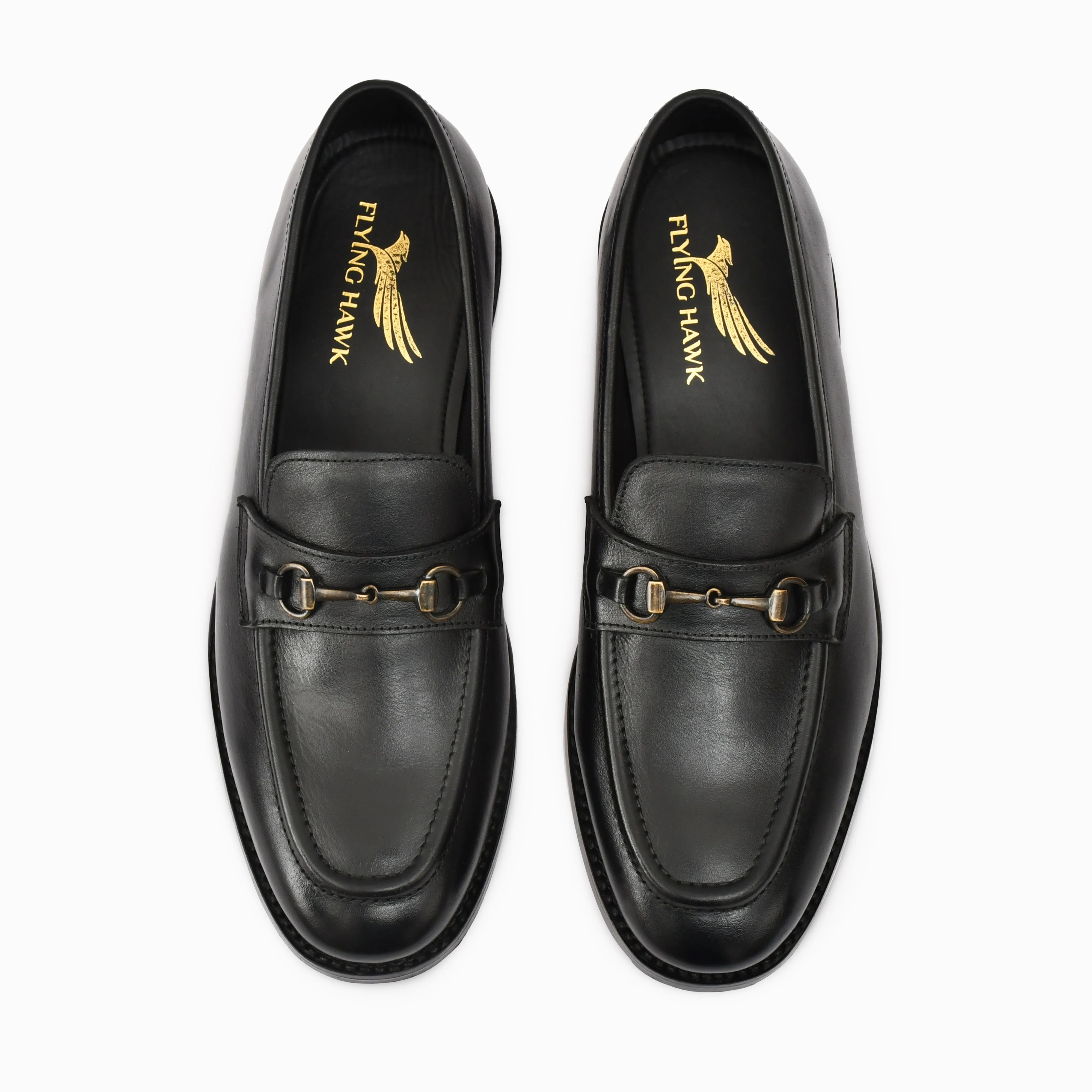 Horsebit Black Loafers Goodyear Welted Shoes