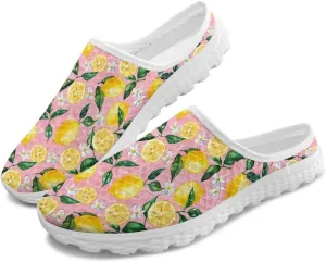 Howilath Women's Slip On Mules Shoes Closed Toe Sandals Backless Low Wedge Slides Clogs Breathable Walking Shoes US Size 6-13.5