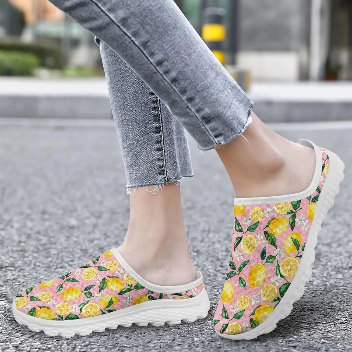 Howilath Women's Slip On Mules Shoes Closed Toe Sandals Backless Low Wedge Slides Clogs Breathable Walking Shoes US Size 6-13.5
