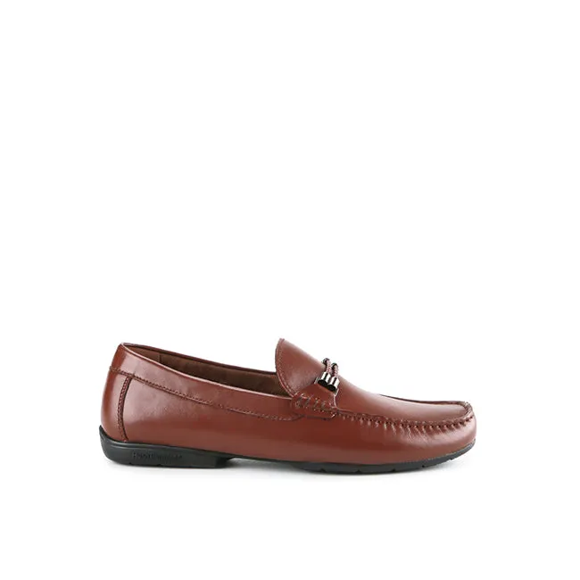 Hush Puppies Sepatu Loafer Pria Lucio Buckle Loafer In Brown