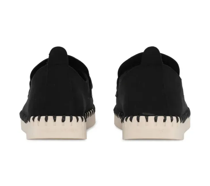 Ilse Jacobsen Black/Gold Buckle Tulip Sneaker