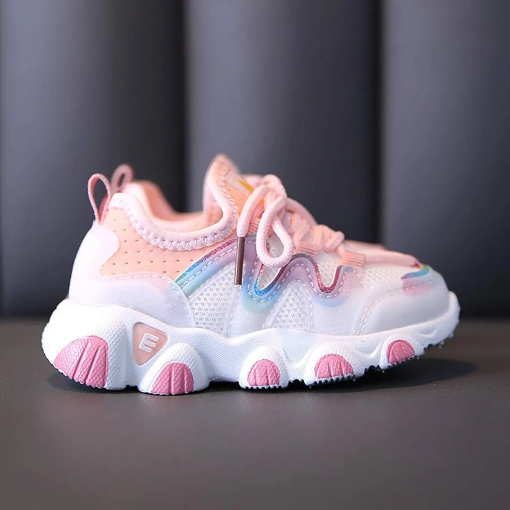 Infant Girl Tennis Shoes Shoes Girls Breathable Baby Soft Mesh Lace Up Toddler Kids Infant Baby Shoes Infant Clothes Girls 6-12 Months