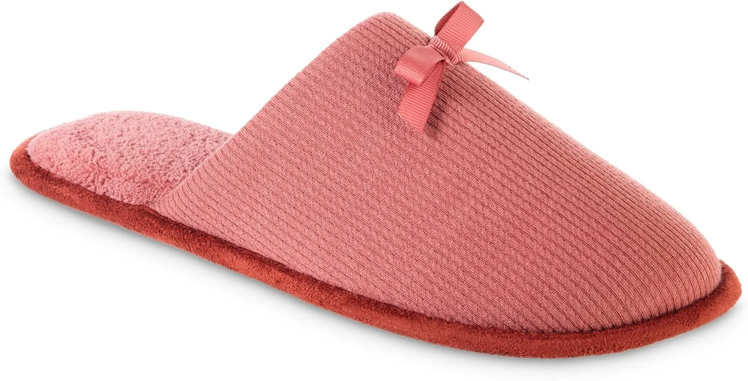 isotoner Womens Waffle Knit Clog Slippers