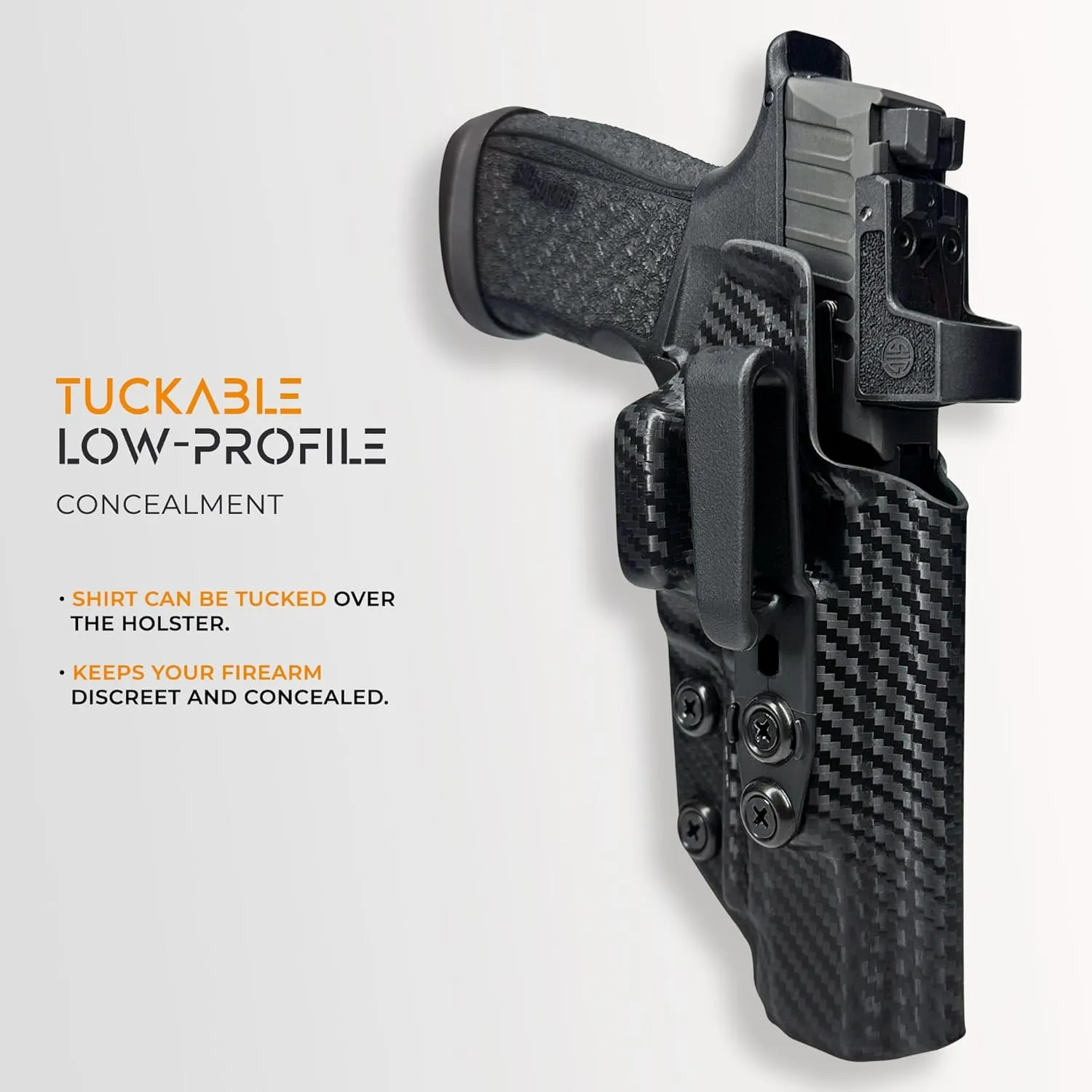 IWB Claw Tuckable Holster Fits Wilson Combat SFX9 4'' Inside The Waistband Kydex Gun Holster American Made Durable Lightweight Concealed Carry Gear