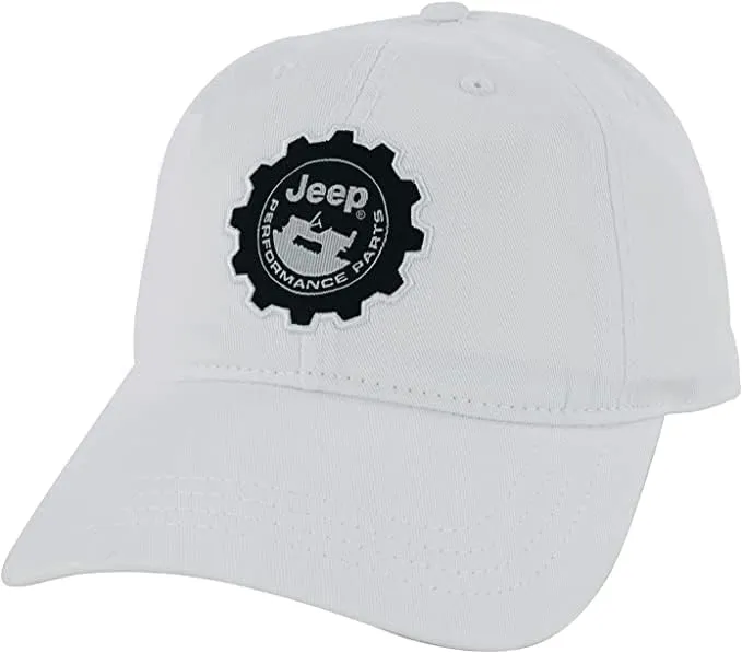 Jeep Hat Performance Parts Gear Logo Heavy Twill Baseball Cap