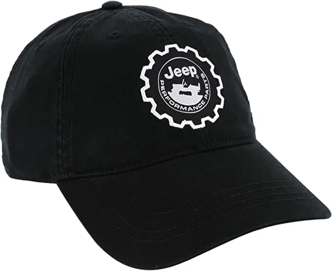 Jeep Hat Performance Parts Gear Logo Heavy Twill Baseball Cap