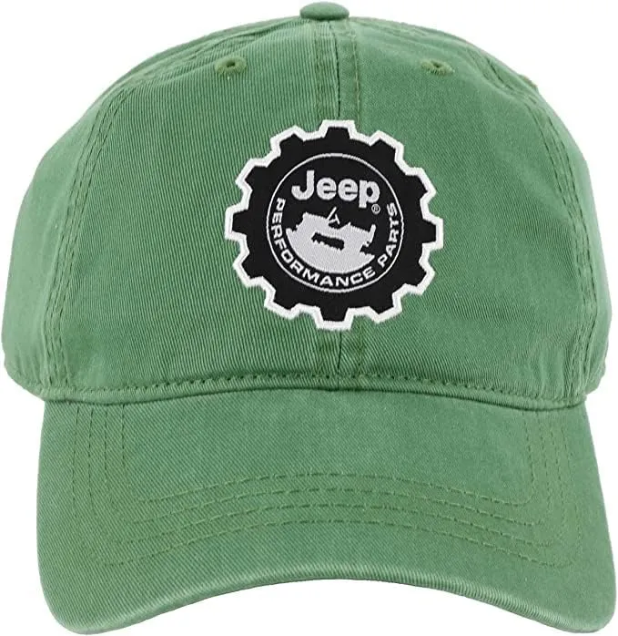 Jeep Hat Performance Parts Gear Logo Heavy Twill Baseball Cap