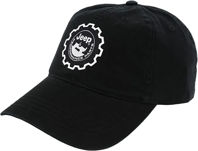 Jeep Hat Performance Parts Gear Logo Heavy Twill Baseball Cap